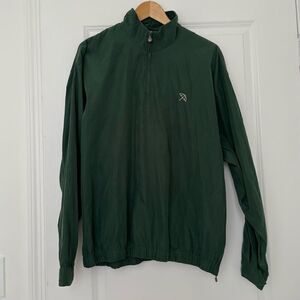 VTG Arnold Palmer 1/4 Zip Pullover w/ side zipper Golf raincoat in Green Size M